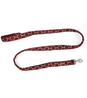 KenDog smycz przepinana handmade Plastry Miodu bordo 2cm / 2m