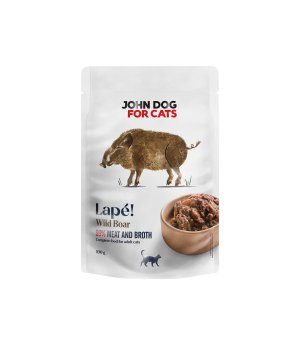 John Dog karma mokra dla kotów Lape Monobiałkowa Dzik 100g 