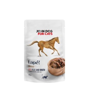 John Dog karma mokra dla kotów Lape Monobiałkowa Konina 100g 
