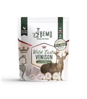 BEMO Karma sucha dla kotów dorosłych Wild Taste Venison Dziczyzna 2,5kg