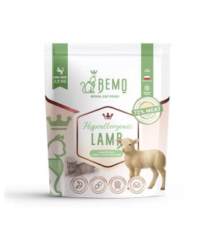 BEMO Karma sucha dla kotów dorosłych Hypoallergenic Jagnięcina 2,5kg