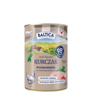 Baltica karma mokra dla kotów dorosłych Mono Kurczak 400g
