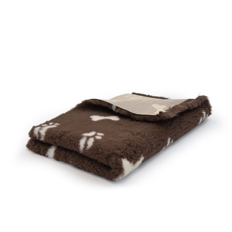 BUBA PET Dry Bed Antypoślizgowy Łapy i Kości Brąz 50x37cm