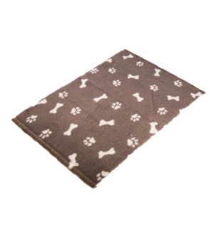 BUBA PET Dry Bed Antypoślizgowy Łapy i Kości Beż 50x37cm