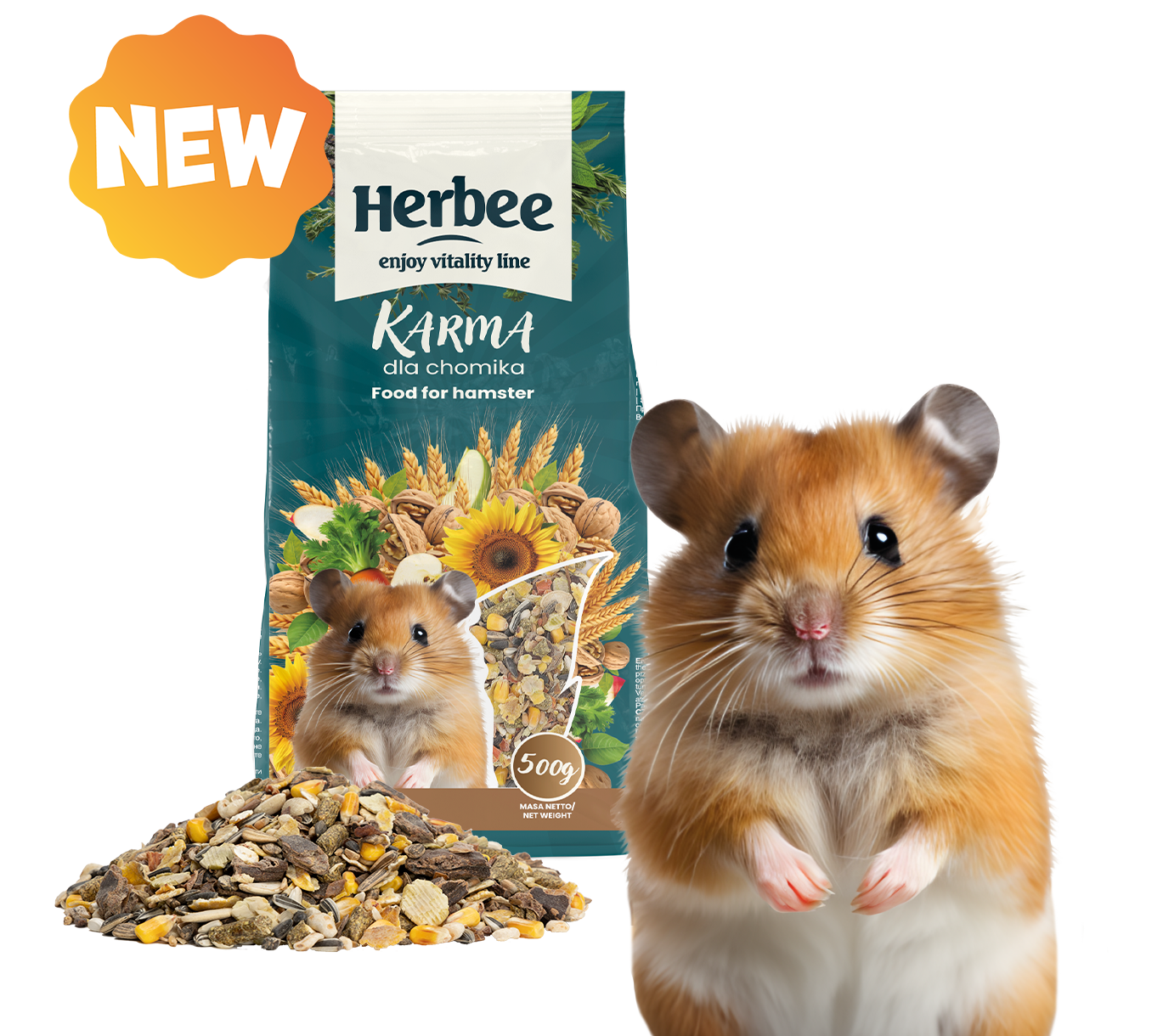 UNIQ PETS HERBEE Karma dla Chomika 500g