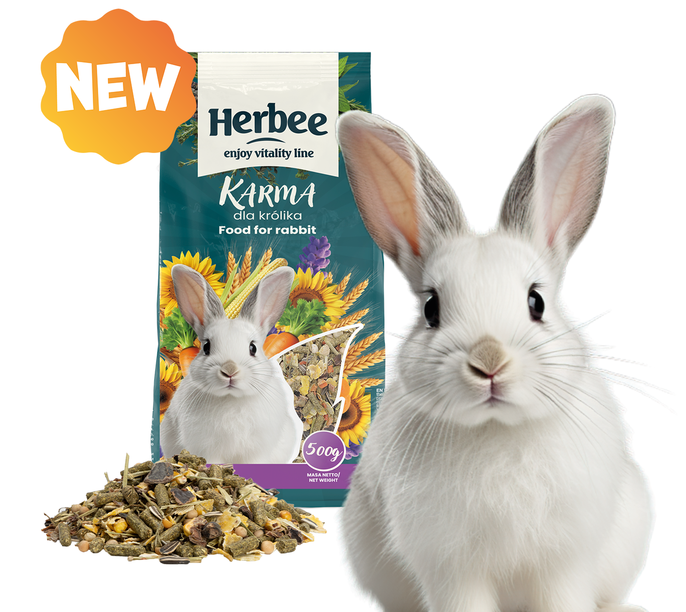 UNIQ PETS HERBEE Karma dla Królika 500g