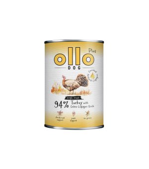 Ollo Plus Kolagen karma mokra dla psów dorosłych Indyk 400g