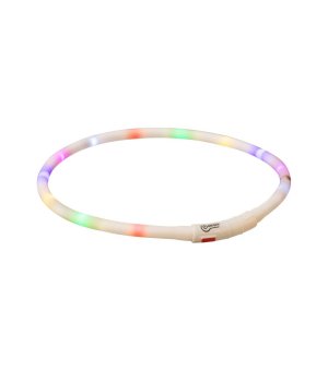 TRIXIE obroża migająca wielokolorowa silikonowa XS-XL 70cm/10mm