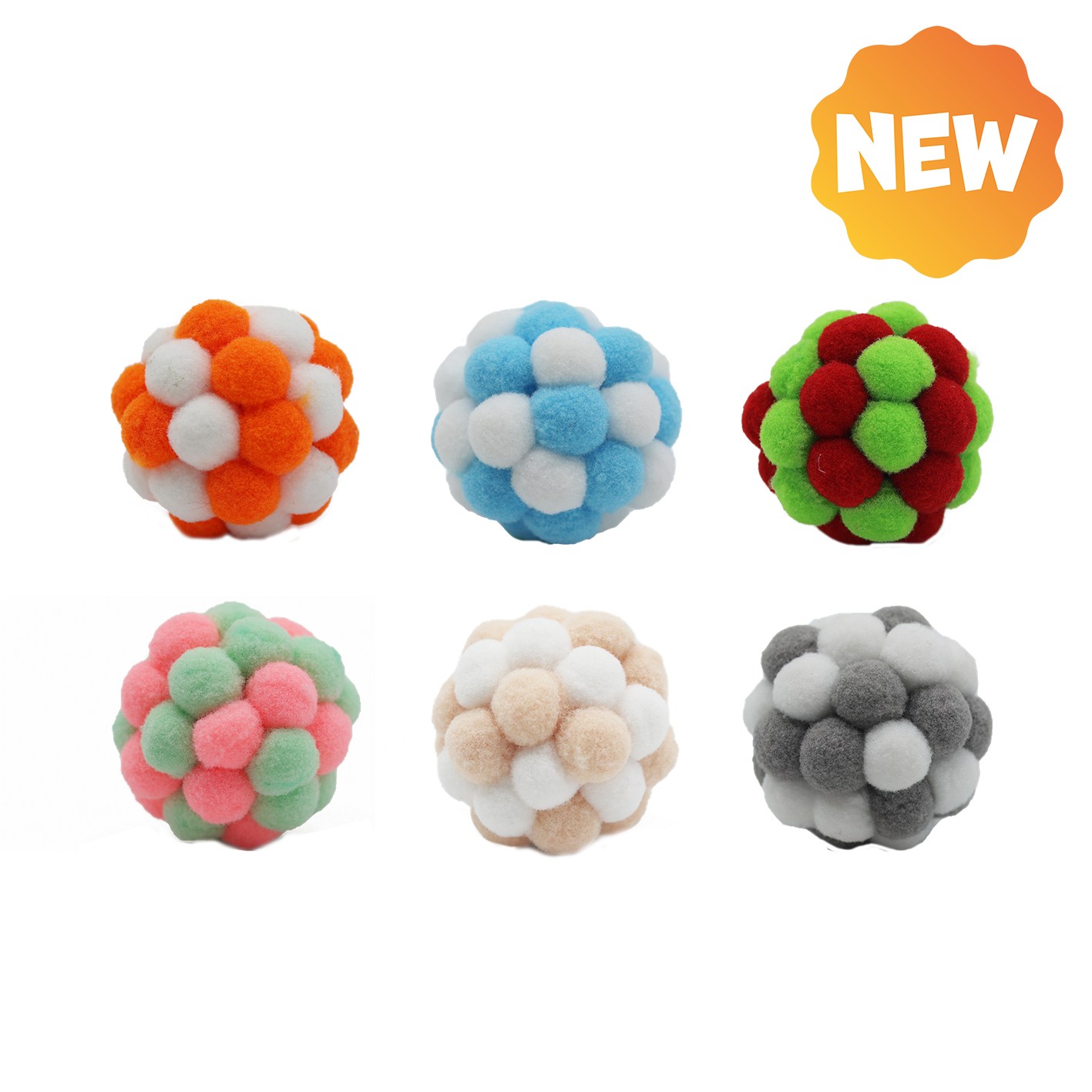 UNIQ PETS Kot Puffies elastyczna pluszowa piłka z dzwoneczkiem 4,5cm