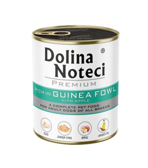 Karma mokra dla psa Dolina Noteci z Perliczką i Jabłkiem - puszka 800g
