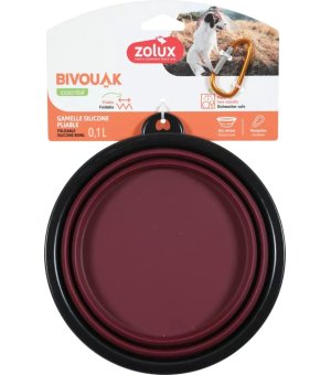 Zolux składana miska BIVOUAK 1L czerwona