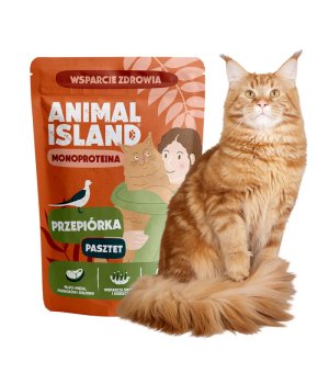 Animal Island Monoproteinowa mokra karma dla kota - Pasztet Przepiórka 100g