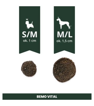 BEMO Karma sucha dla psów ras średnich i dużych wzmacniająca odporność - Vital Indyk z Królikiem M/L 1kg