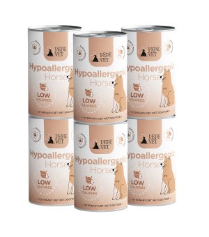 PEPE VET Karma mokra dla psa Hypoallergenic Horse - Konina - ZESTAW 6x 400g