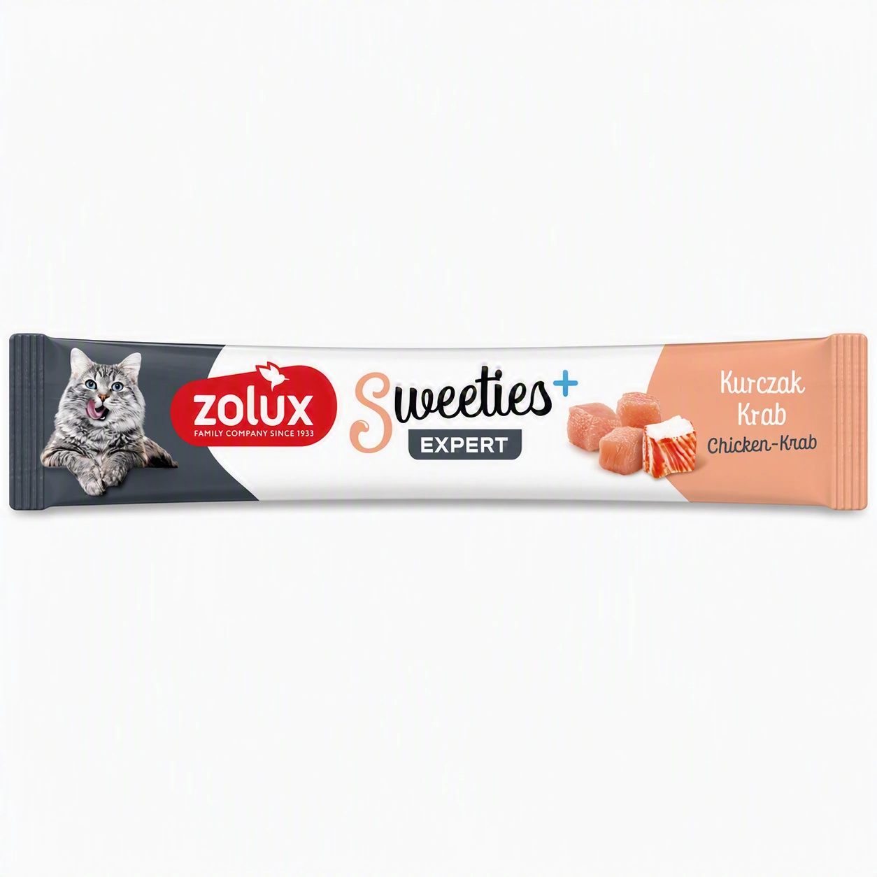 Zolux SWEETIES kremowy przysmak dla kota Kurczak z Krabem 14g
