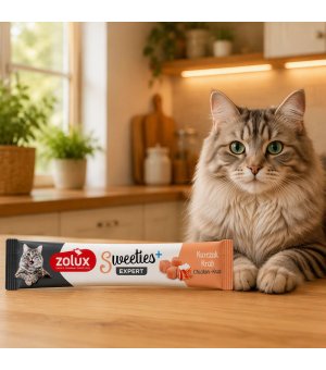 Zolux SWEETIES kremowy przysmak dla kota Kurczak z Krabem 14g