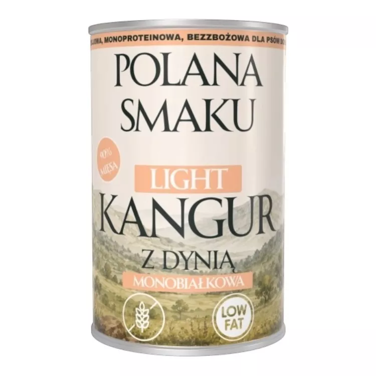 Polana Smaku mokra karma dla psa Light - Kangur z Dynią 400g