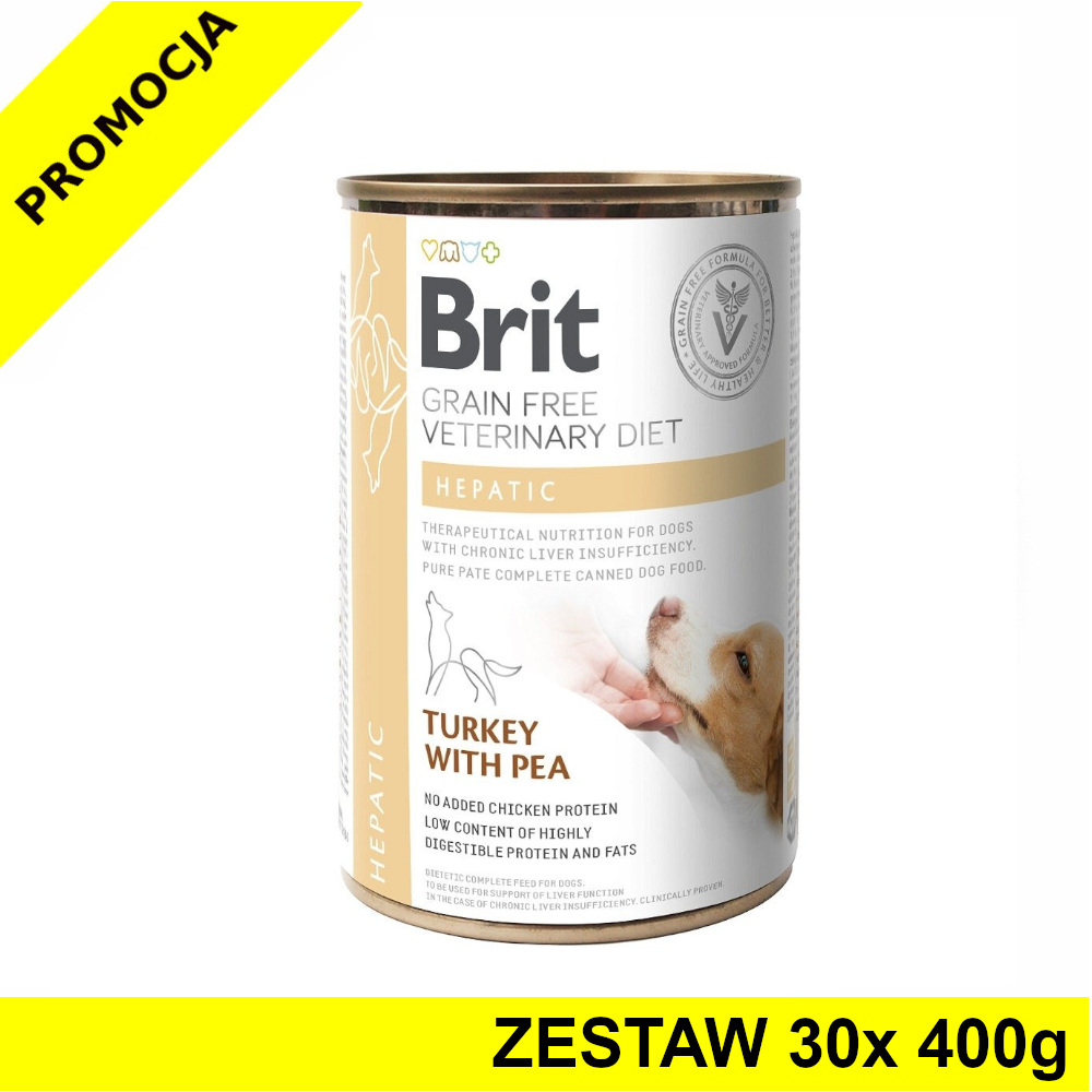 30x 400g - Hepatic - Brit Veterinary Diets - karma mokra weterynaryjna dla psa z chorobami wątroby