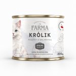 Farma karma mokra dla kota monobiałkowa Królik 200g