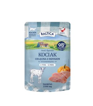 Baltica Smaki Regionów karma mokra dla kociąt Cielęcina z Indykiem 100g