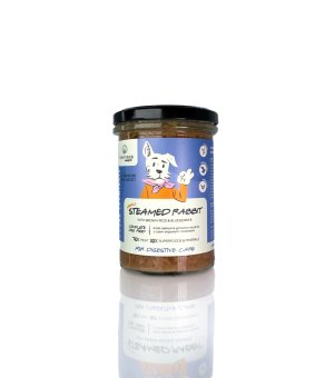 YOOPI Dog Superfoods mokra karma dla szczeniąt i psów dorosłych z gotowanego na parze Królika z Żurawiną 400g