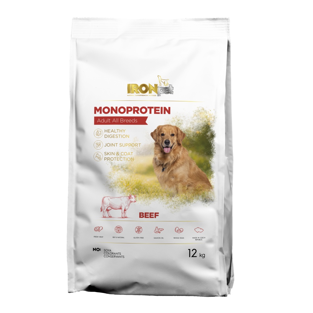IRONpet BEEF All Breed Adult Wołowina 12kg (uszkodzone opakowanie)