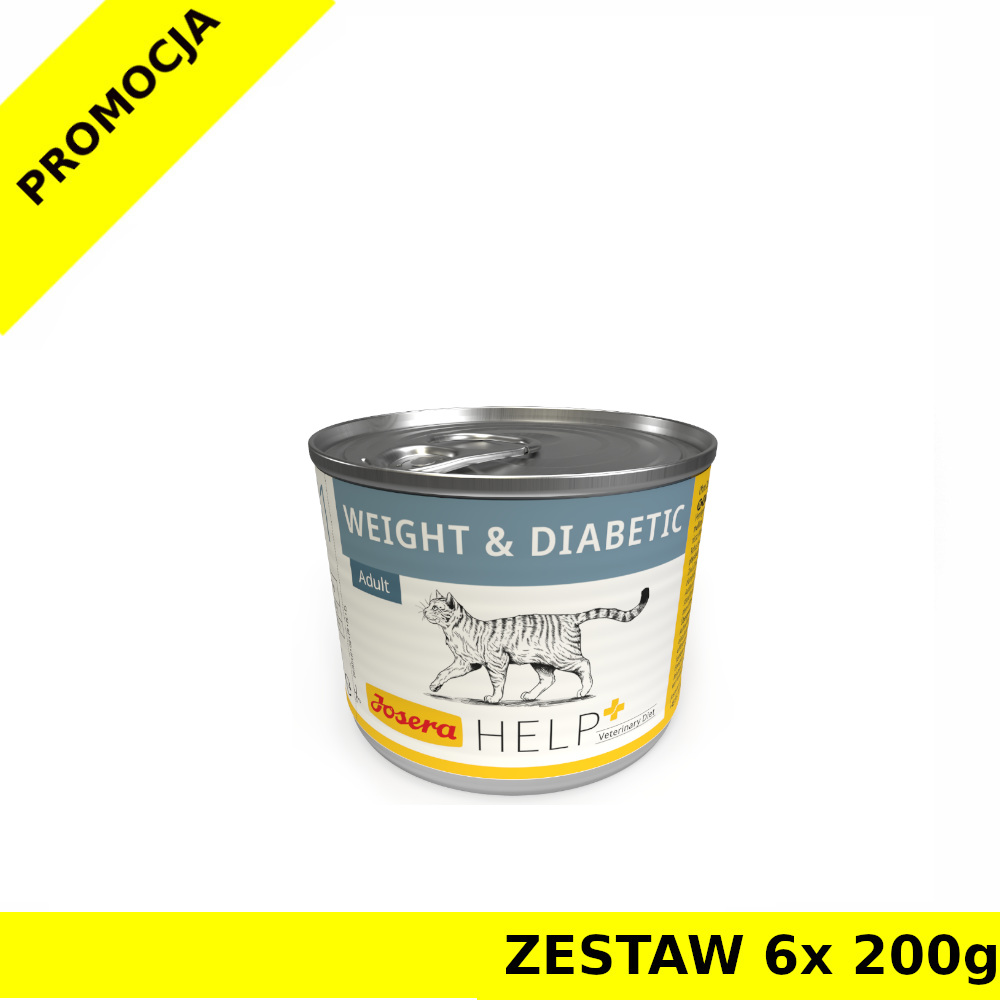 6x 200g - Diabetic - Josera Help - dla kota - karma weterynaryjna - przy cukrzycy, nadwadze - zestaw