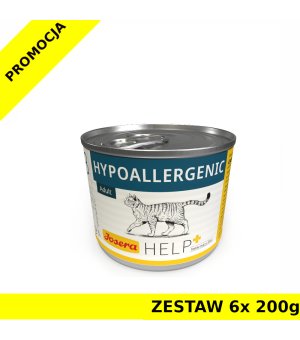 6x 200g - Hypoallergenic - Josera Help - dla kota - karma weterynaryjna - przy alergiach i nietolerancji pokarmowej - zestaw