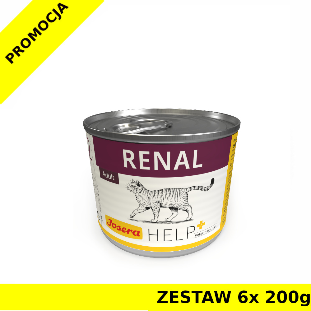 6x 200g - Renal - Josera Help - dla kota - karma weterynaryjna - na niewydolność nerek, kamienie szczawianowe - zestaw