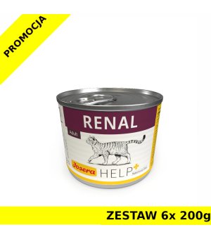 6x 200g - Renal - Josera Help - dla kota - karma weterynaryjna - na niewydolność nerek, kamienie szczawianowe - zestaw