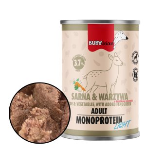 BUBAlicious karma mokra dla psa Light Sarna z Warzywami 400g