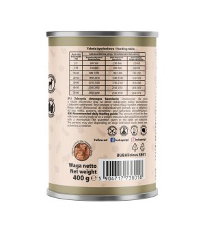 BUBAlicious karma mokra dla psa Light Sarna z Warzywami 400g