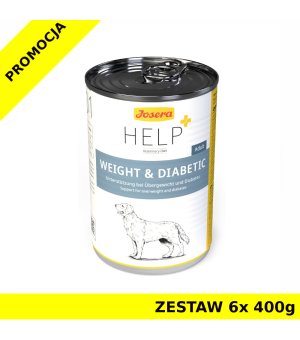 Karma mokra dla psów Josera Help Weight & Diabetic Dog 6x 400g - zestaw