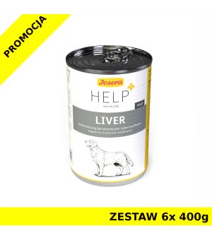 Karma mokra dla psów Josera Help Liver Dog 6x 400g - zestaw