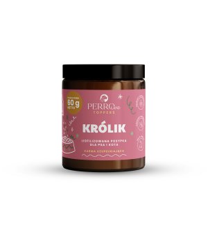PERROland TOPPERS dla psa i kota liofilizowana posypka Królik 60g