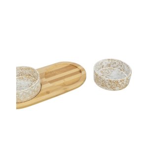 Trixie Miski Ceramiczne z bambusową podstawą 300ml