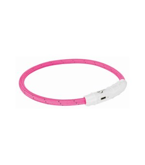 Trixie pierścień z lampą błyskową USB M/L 45cm różowa
