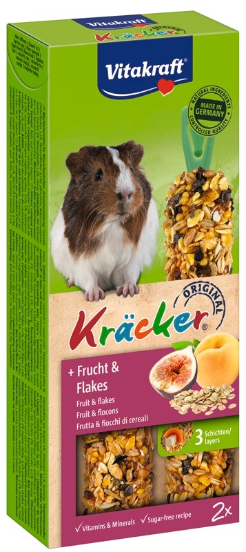 Vitakraft Kracker 2szt. dla świnki - owoce, płatki owsiane