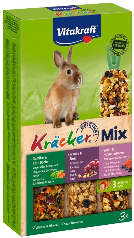Vitakraft Kracker 3szt. dla Królika - owoce leśne/orzechy/warzywa