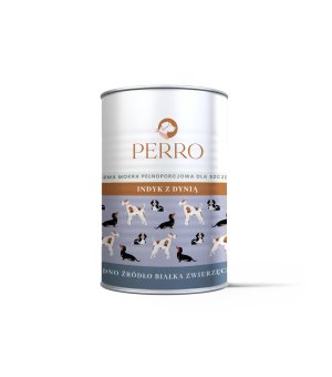 400g - Indyk z dynią - szczenięta - Perro - karma mokra dla psa - NOWA FORMUŁA