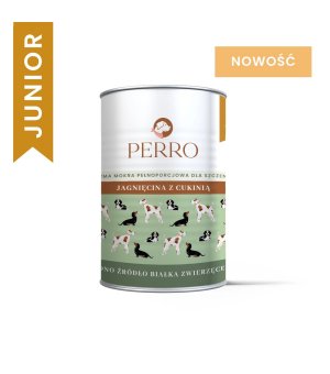 400g - Jagnięcina z Cukinią - szczenięta - Perro - karma mokra dla psa - puszka