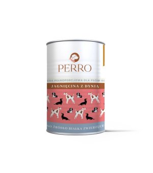 400g - Jagnięcina z dynią - Perro - karma mokra dla psa dorosłego - puszka 
