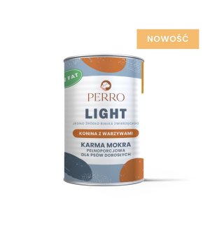400g - Konina z Warzywami - Perro Light - karma mokra monobiałkowa dla psa dorosłego - puszka