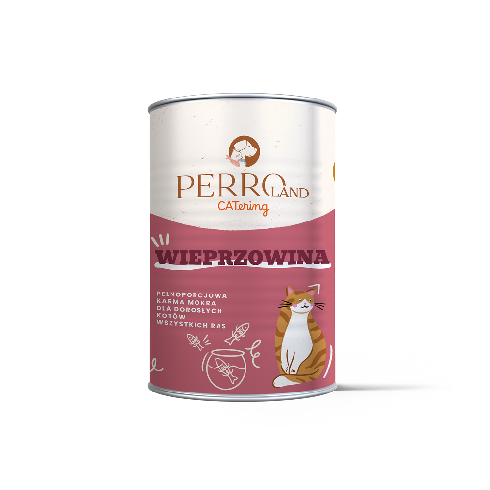 400g - Wieprzowina - PERROland CATering - karma mokra dla kotów dorosłych