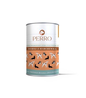 410g - Dorsz z marchewką - Perro - karma mokra dla psa dorosłego - puszka