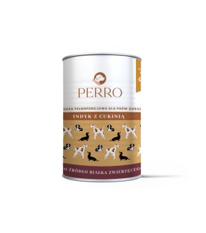 400g - Indyk z cukinią - Perro - karma mokra dla psów dorosłych - NOWA FORMUŁA