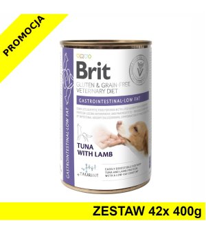 42x 400g - Gastrointestinal Low Fat - Brit Veterinary Diets - karma mokra weterynaryjna dla psa o obniżonej zawartości tłuszczu
