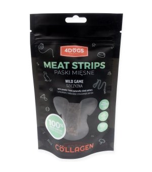 4DOGS SWING RANCHO - Paski z Dziczyzną i porożem jelenia 100g