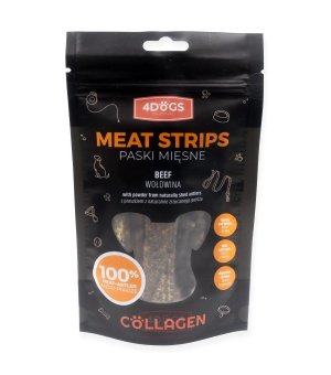 4DOGS SWING RANCHO - Paski z Wołowiną i porożem jelenia 100g