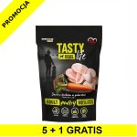 5+1 GRATIS Tasty Dogs Life karma mokra dla psów dorosłych danie w galaretce Drób 500g saszetka